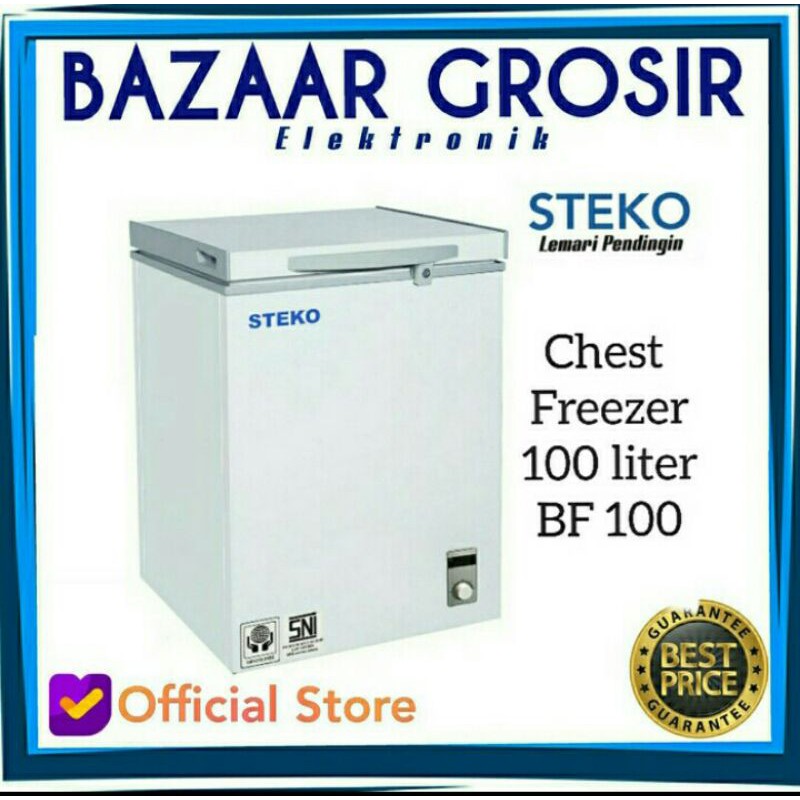 Jual CHEST FREEZER LEMARI ES PENDINGIN COOLER BOX STEKO BF100 BF 100 ...