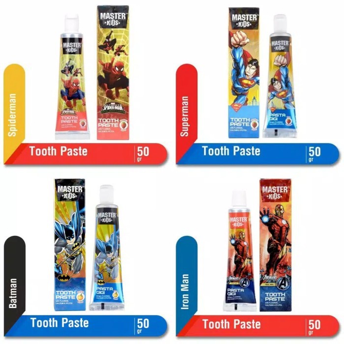 Jual Master Kids Toothpaste Pasta Gigi Anak Kemasan Tube 50gr | Shopee ...