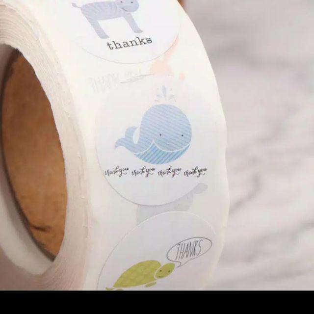 Jual [Thank you] Stiker/sticker bulat thank you uk. 1 inch untuk seal ...