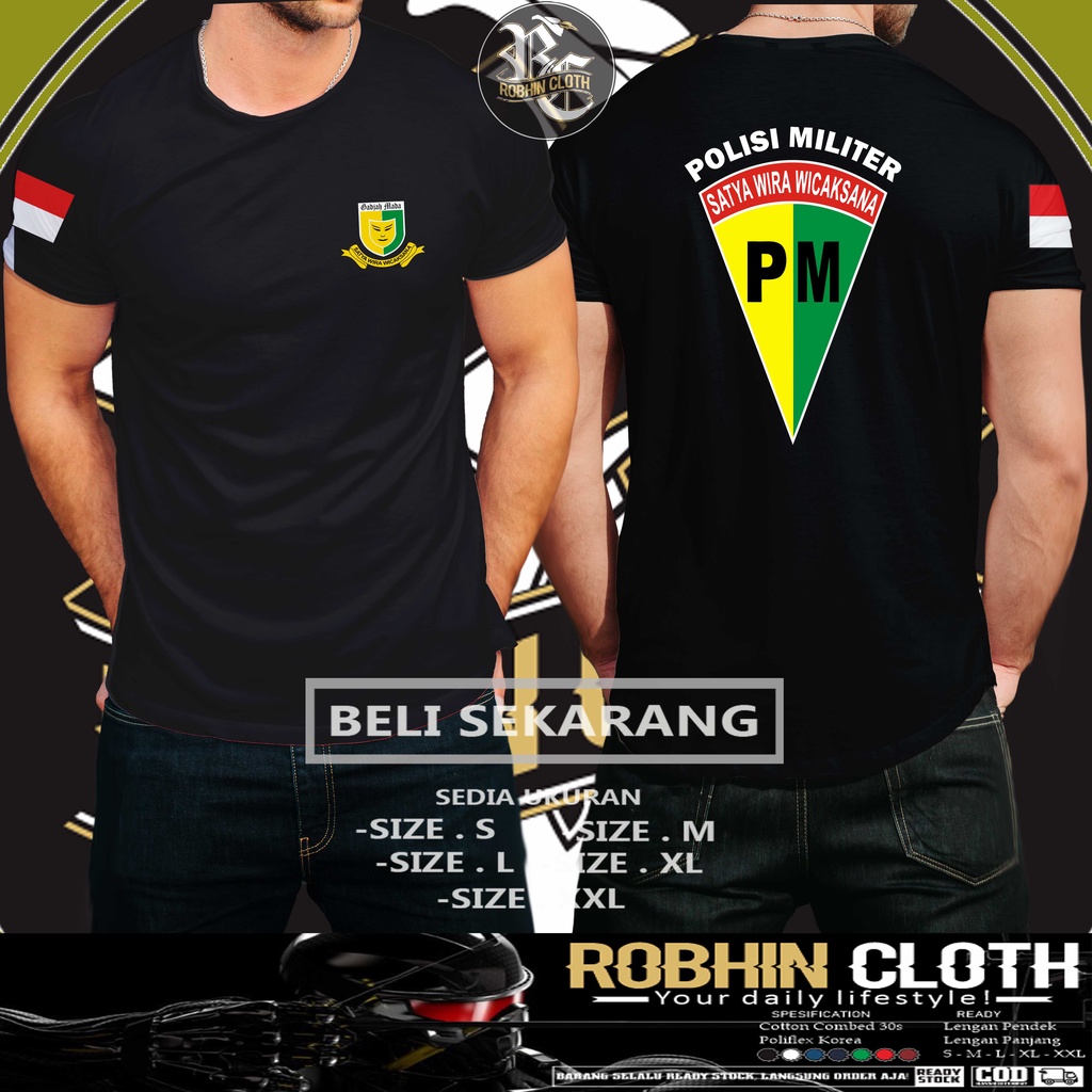 Jual Kaos Polisi Militer Angkatan Darat Baju Distro Shopee Indonesia