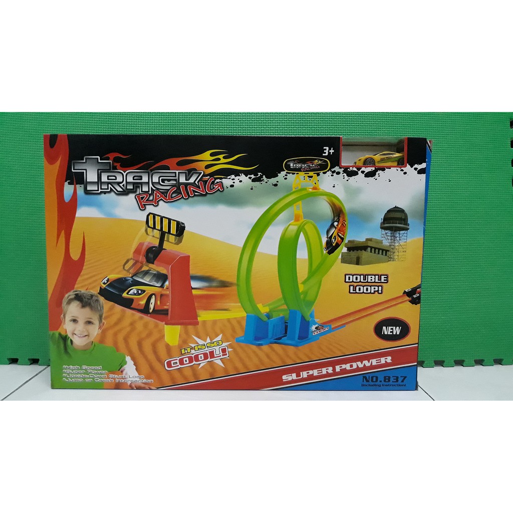 Jual mobil track racing loop 2 kali putar sesuai di gambar | Shopee ...