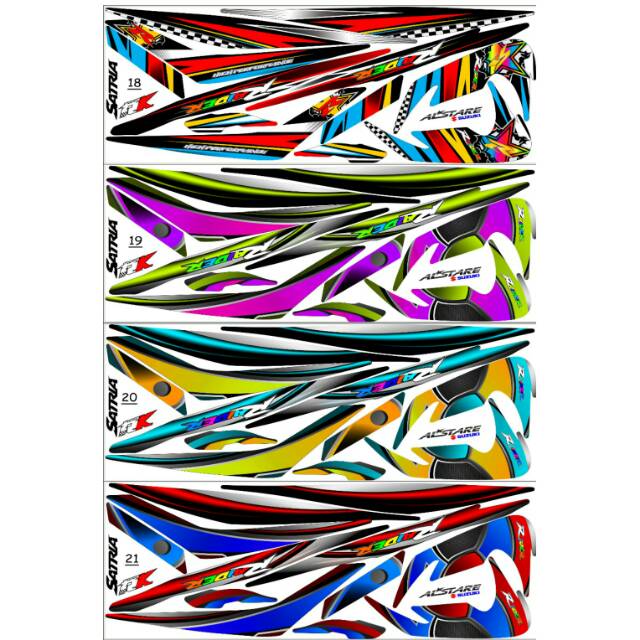 Jual Sticker / Striping Variasi Thailand / Thailook Satria Fu 150 CBU ...