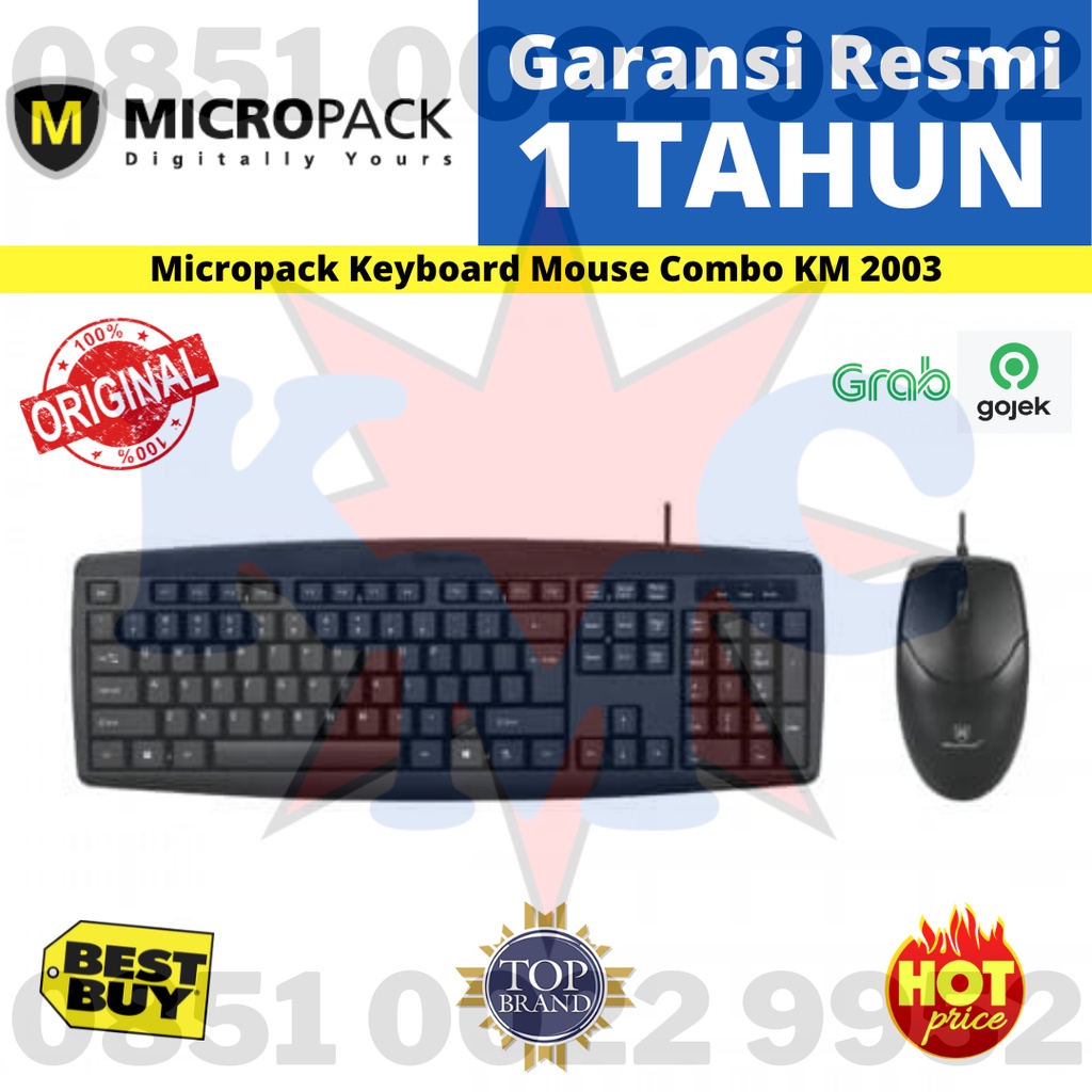 Jual Keyboard + Mouse Combo KM2003 KM 2003 Micropack Design Classic