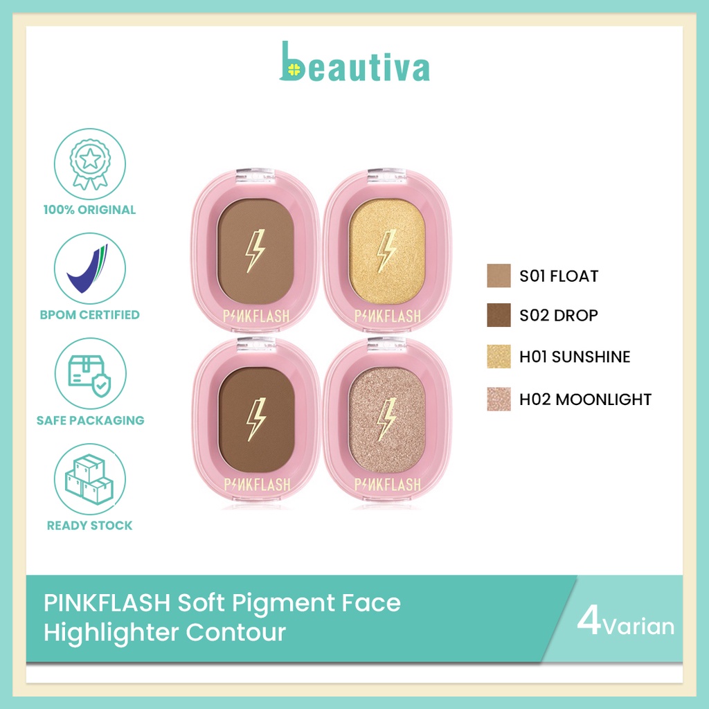 Jual PINKFLASH Soft Pigment Face Highlighter Contour | Shopee Indonesia
