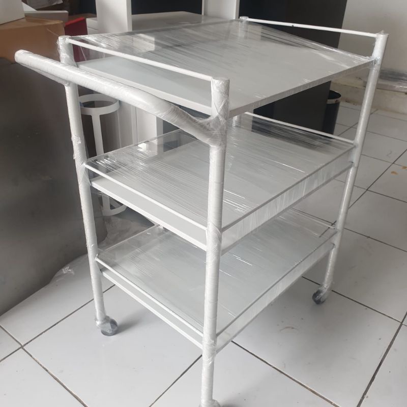 Jual Trolley Instrumen Rak Susun Meja Instrumen Troli Instrumen Susun Shopee Indonesia