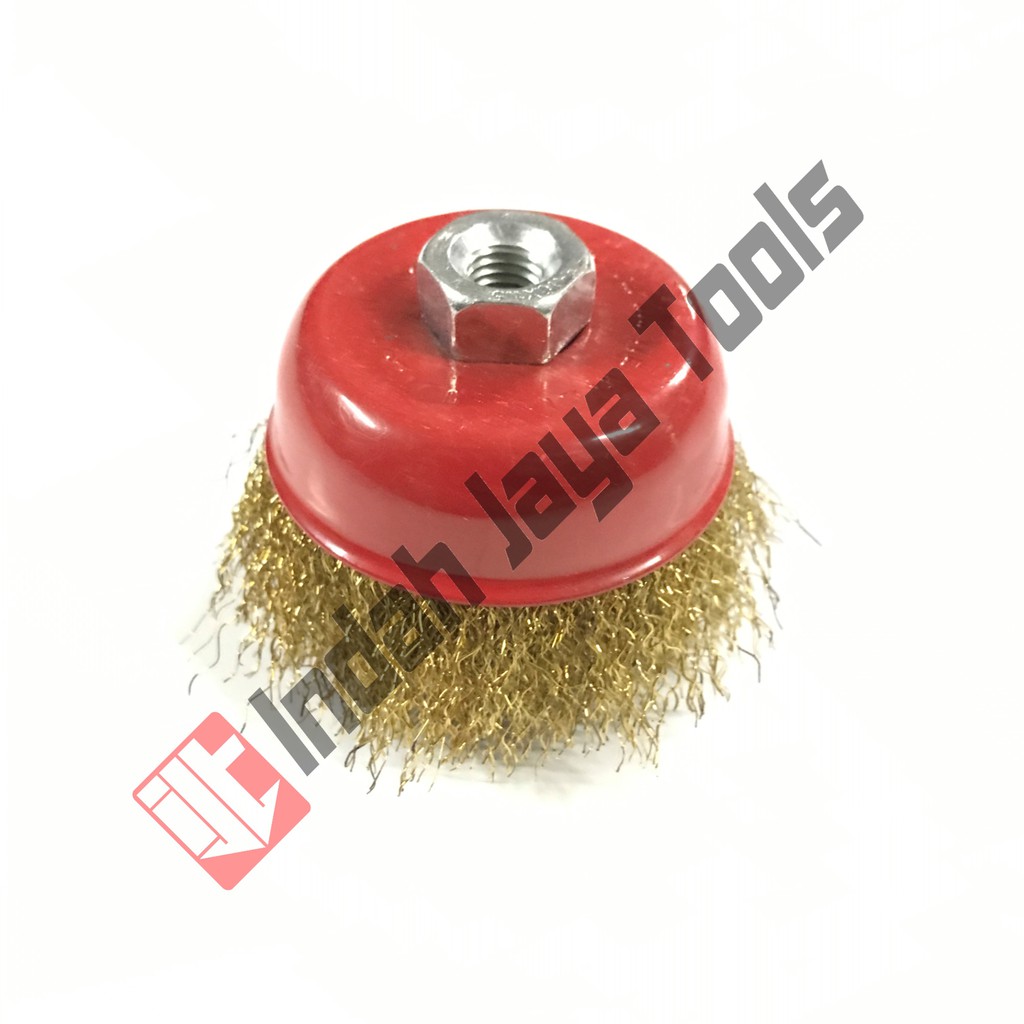 Jual Sikat Kawat Mangkok KING 3" Kuning / Cup Brush Gerinda Shopee
