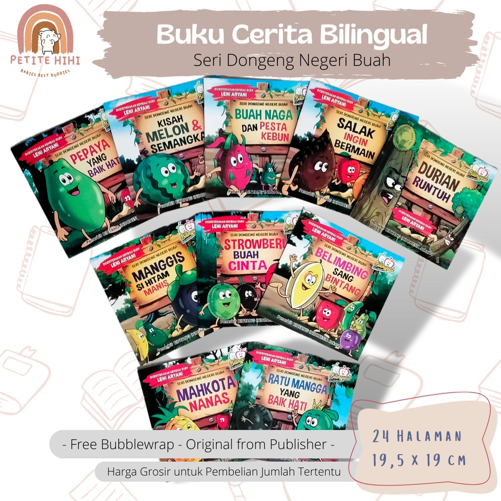 Jual Buku Cerita Anak Bilingual Seri Dongeng Negeri Buah | Shopee Indonesia