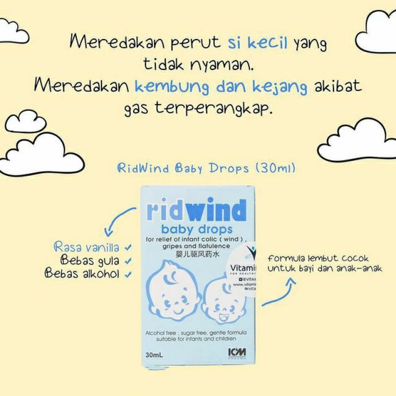 Jual Ridwind baby drops 30ml obat colic bayi pereda colic dan perut