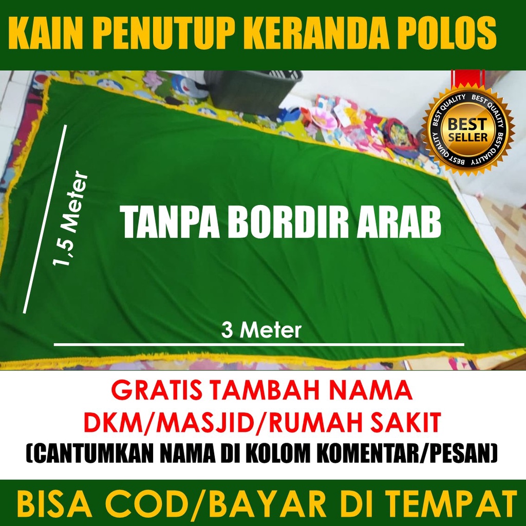 Jual Promo Kain Tutup Penutup Keranda Polos Tanpa Bordir Arab Warna