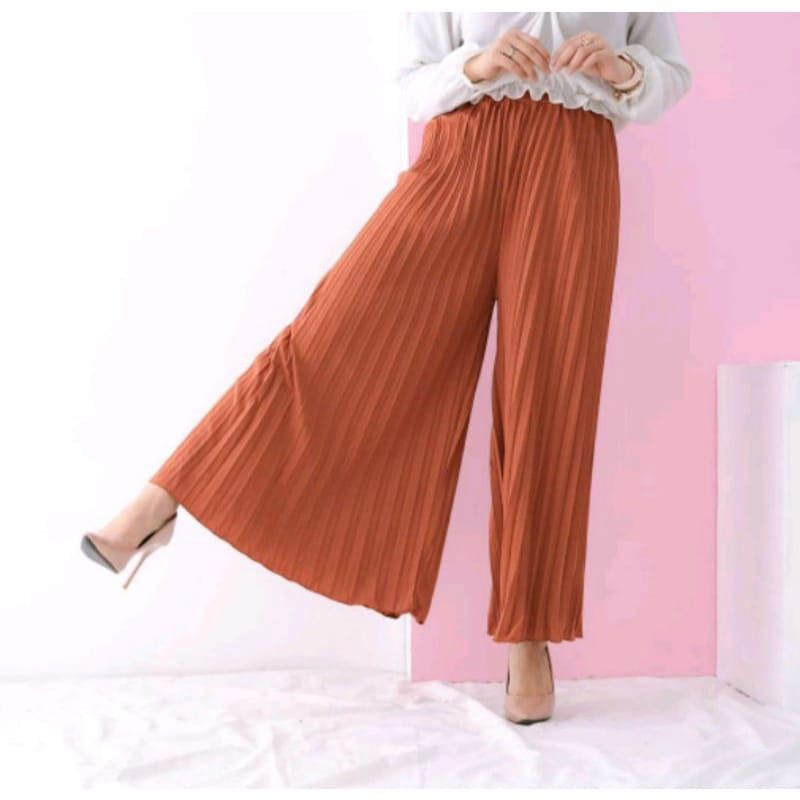 Jual Nhy Celana Kulot Plisket Wanita / Kulot Plisket Standar Jumbo ...