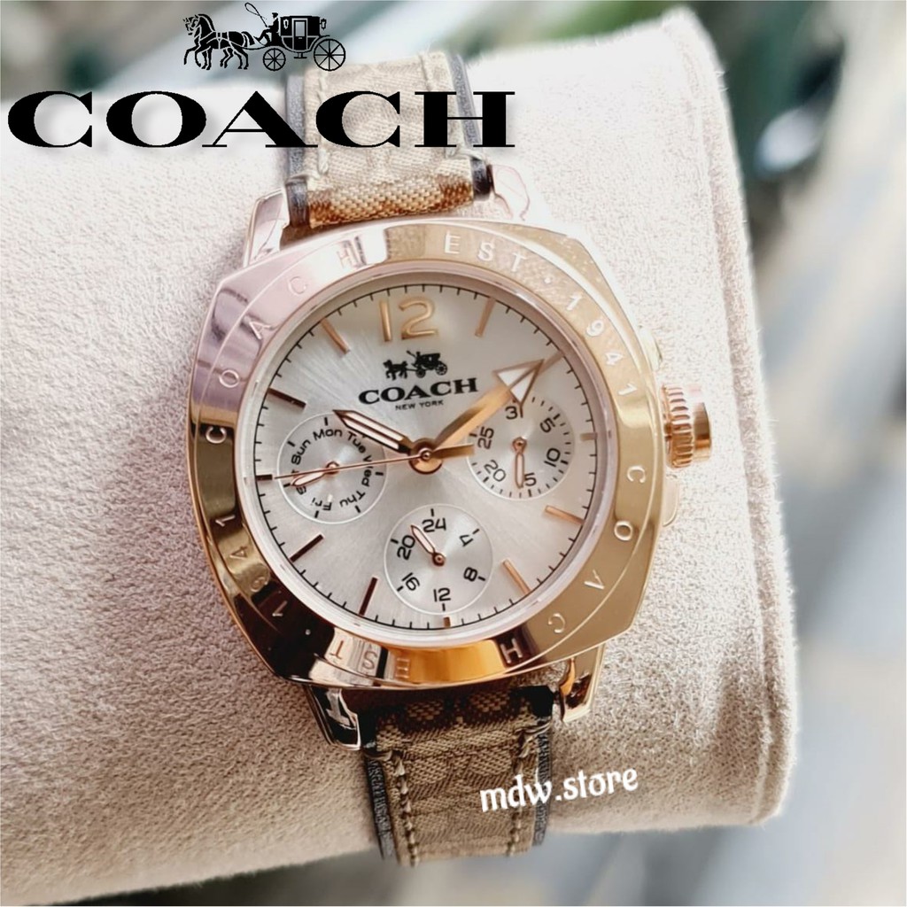 Jual Coach Original Leather Motif Crono Multifunction Jam  display picture 3