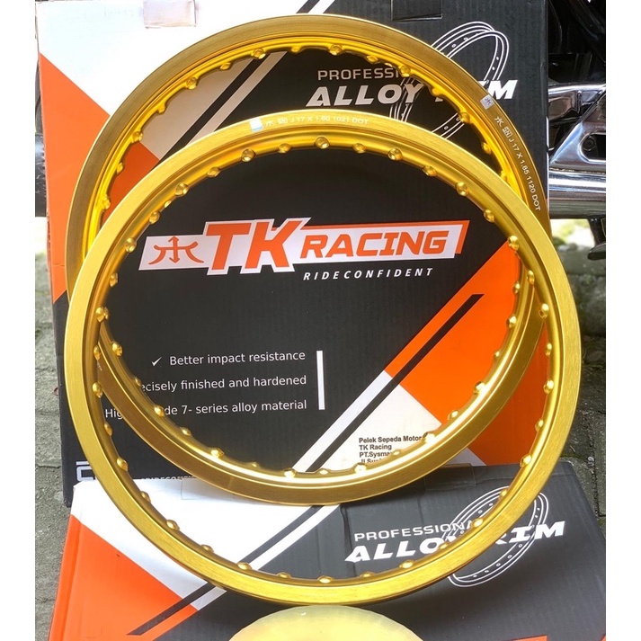 Jual Velg TK Racing Bright Japan 140 160 185 215 Ring 17 Gold 36 Hole ...