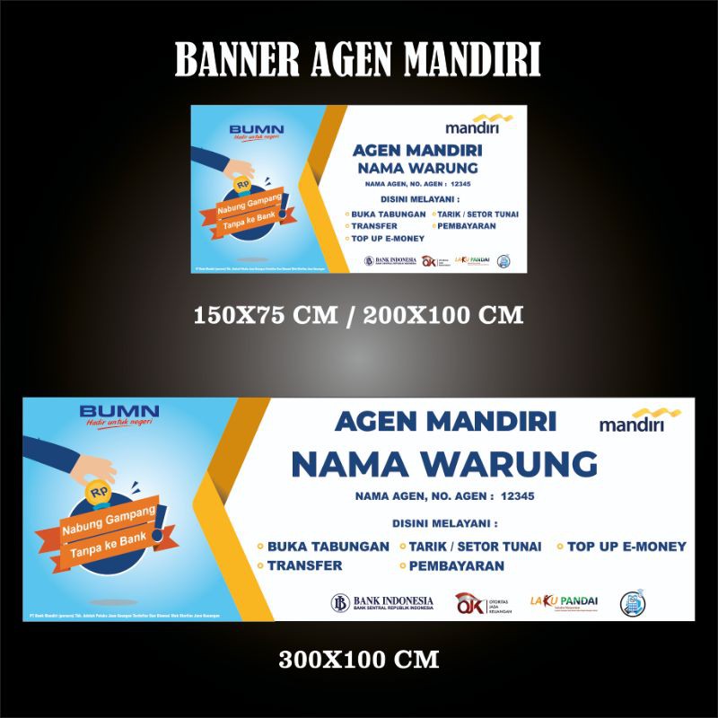 Jual Banner/Spanduk Agen Mandiri | Shopee Indonesia