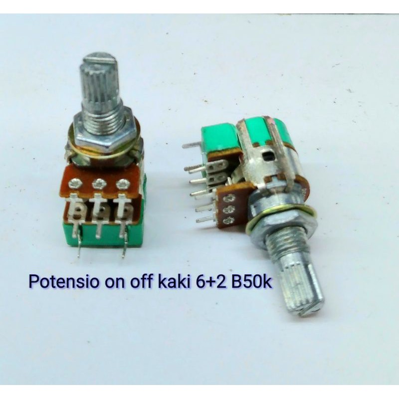 Jual Potensio ON-OFF Kaki 6+2 B50K | Shopee Indonesia