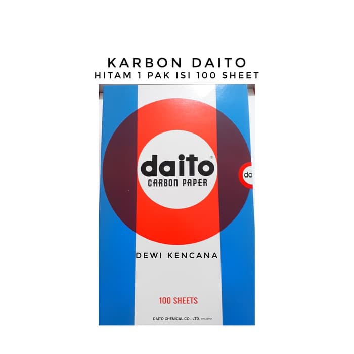Jual Karbon Daito Folio Hitam 1 Pak Isi 100 Sheet / Carbon Black ...