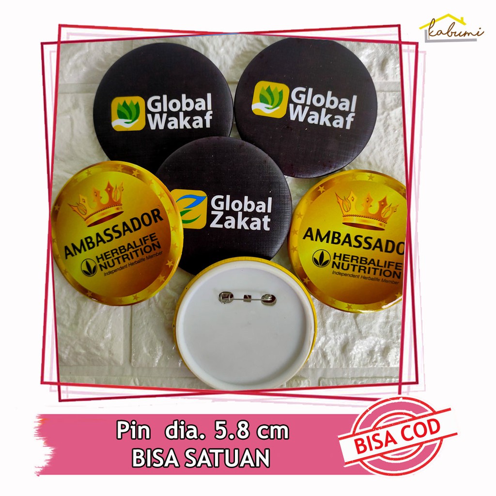 Jual Pin Peniti Custom satuan 58mm | Shopee Indonesia