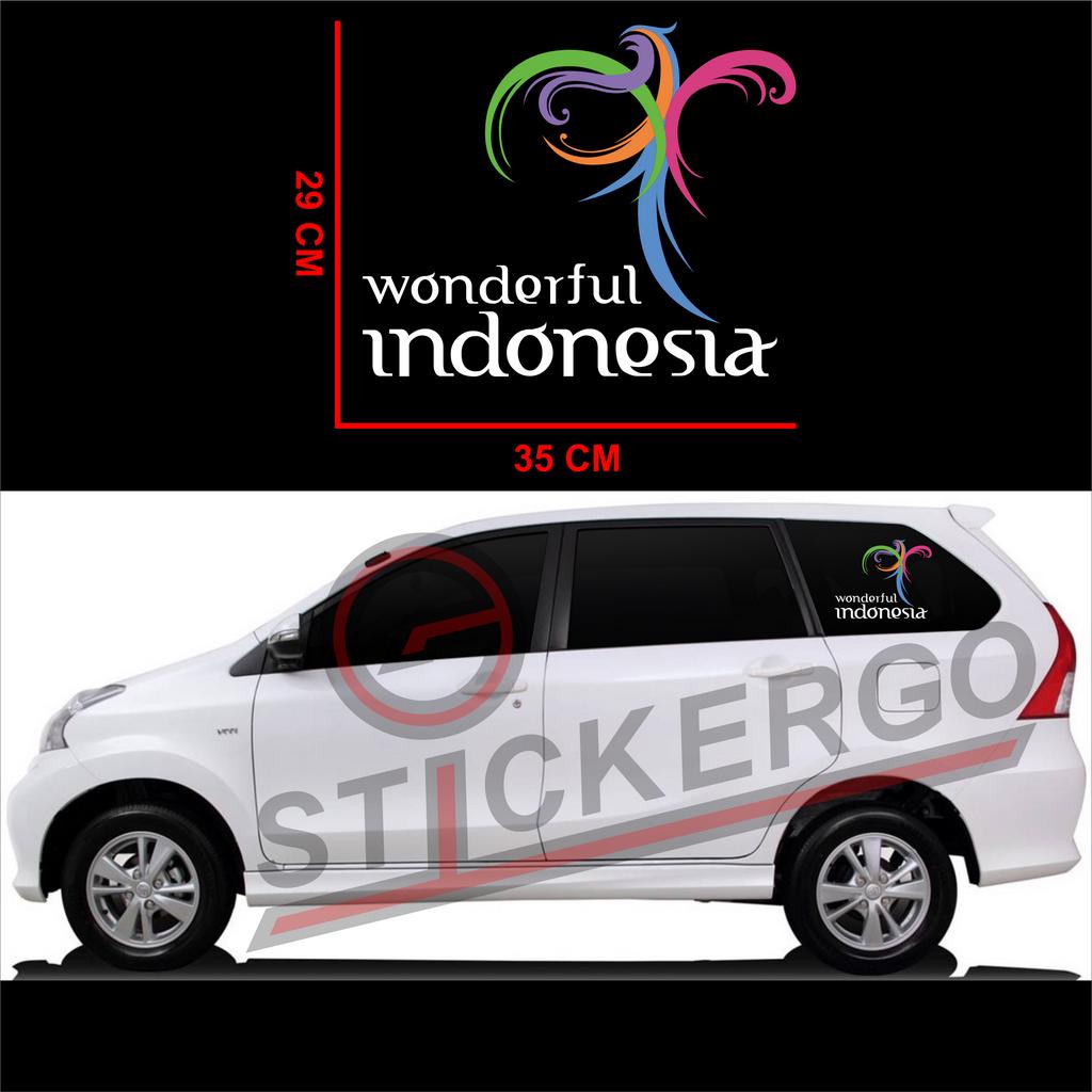 Jual Stiker Wonderful Pesona Indonesia Kaca Mobil Cutting Sticker Keren