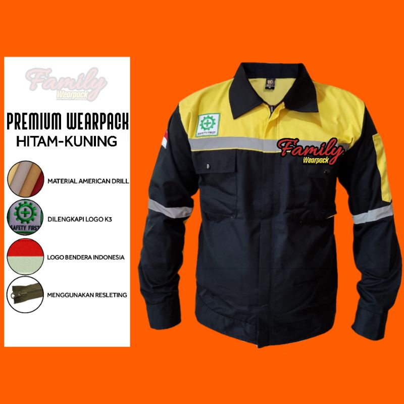 Jual Wearpack Safety Atasan Wearpack Katelpak Skotlet Atasan Kemeja Kerja Katelpak Kemeja