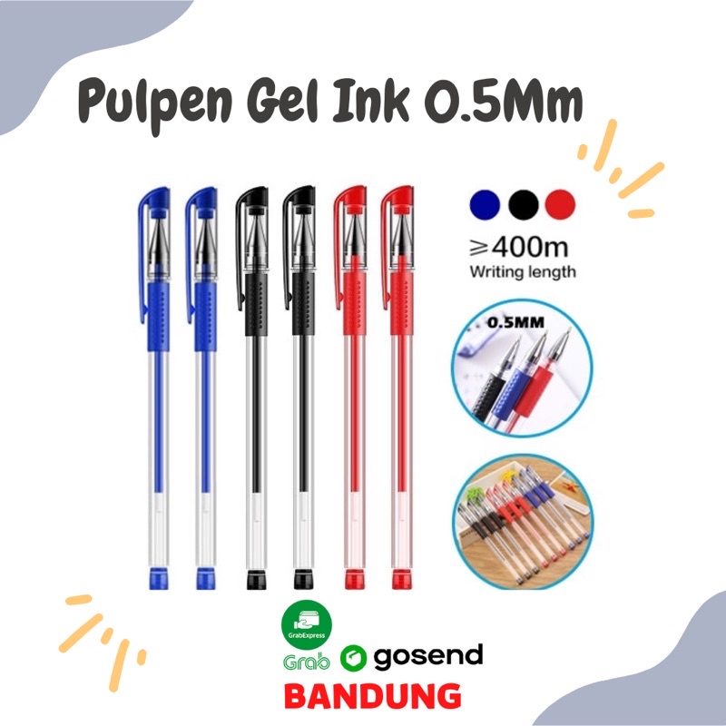 Jual Pulpen Gel Ink 0.5Mm Alat Tulis Sekolah / Kantor / Pena Pen Tinta