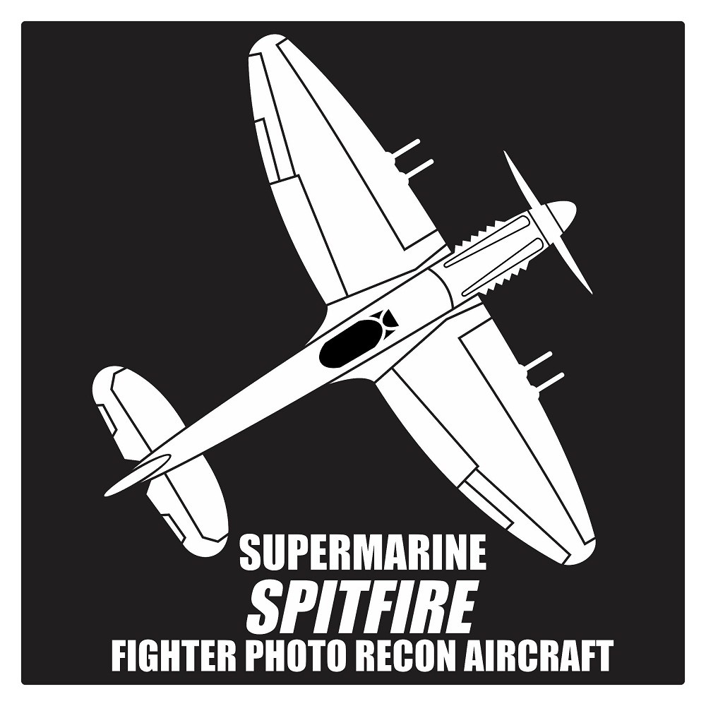 Jual Supermarine Spitfire Fighter Aircraft, Cutting Sticker | Shopee ...