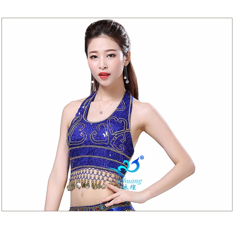 Jual Atasan Baju Belly Dance Kostum Tari Perut Pentas Arabian Indian Dance Pesta Halter Neck