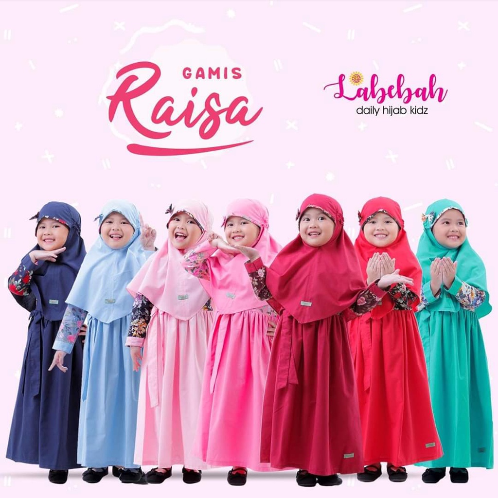 Jual (1-9 tahun) RSA Baju Muslim Gamis Anak Labebah Raisa Series ...