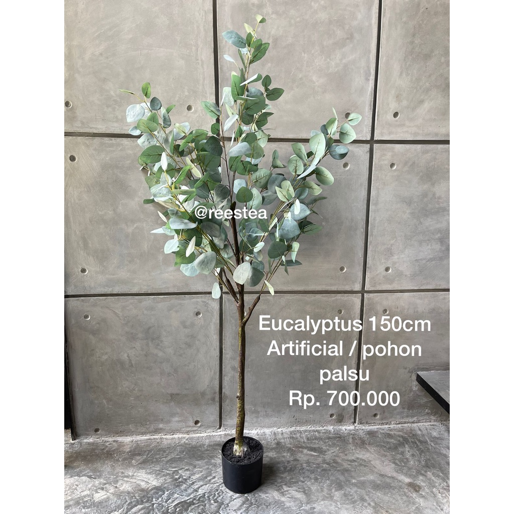 Jual Pohon Eucalyptus tinggi 150 cm / Artificial Plant / Pohon Hias Palsu