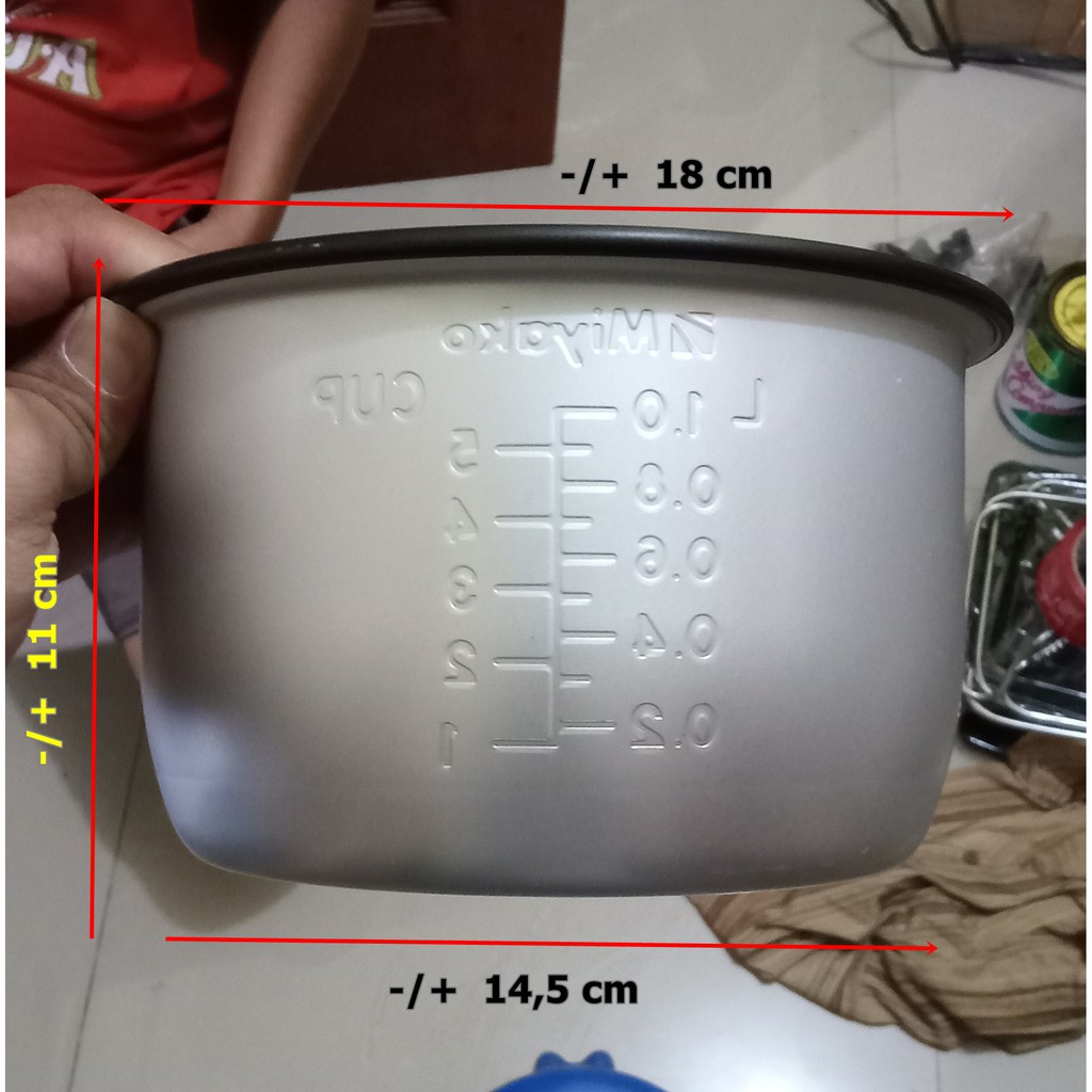Jual PANCI TEFLON INNER POT 1 LITER MIYAKO TIPE MCM-610 ORIGINAL ...