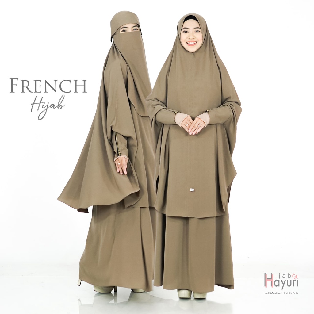 Jual Hijab Hayuri French Hijab French Khimar Setelan Syari Cadar