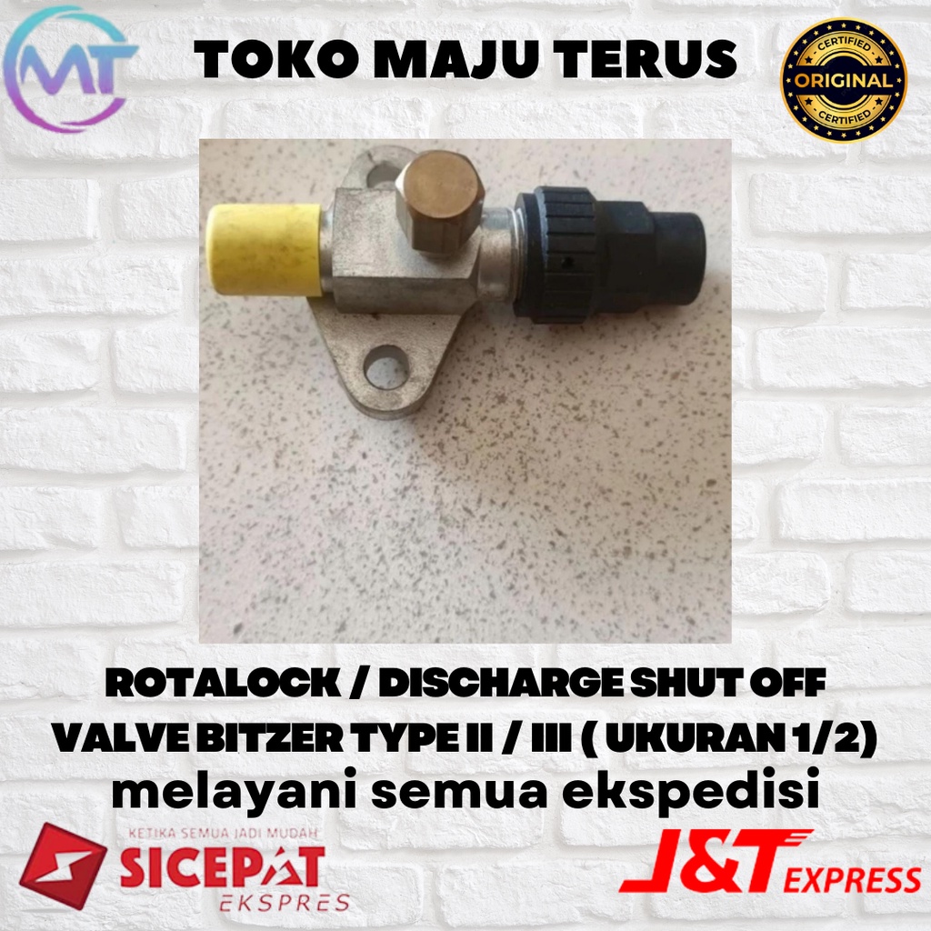 Jual rotalock / discharge shut off valve bitzer type II / III ( ukuran