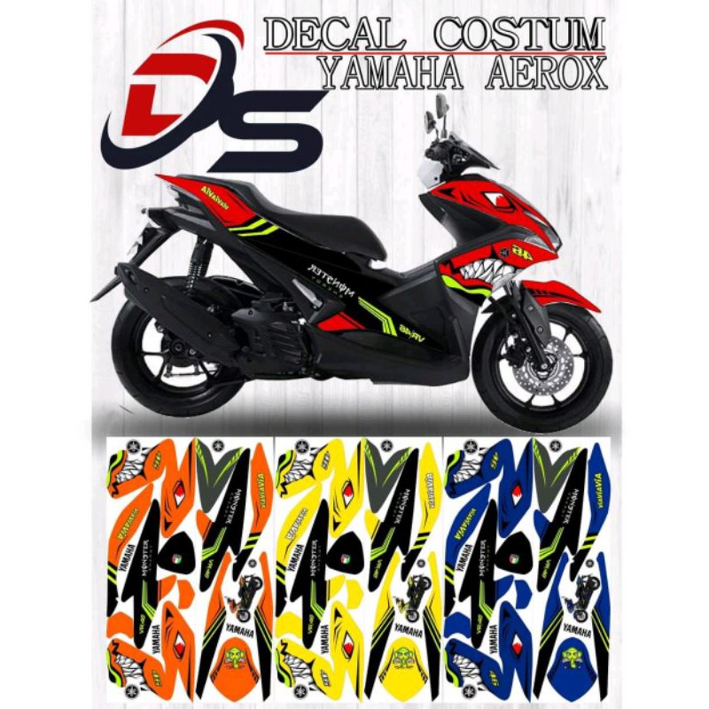 Jual stiker variasi decal motor aerox full body + laminasi anti luntur ...