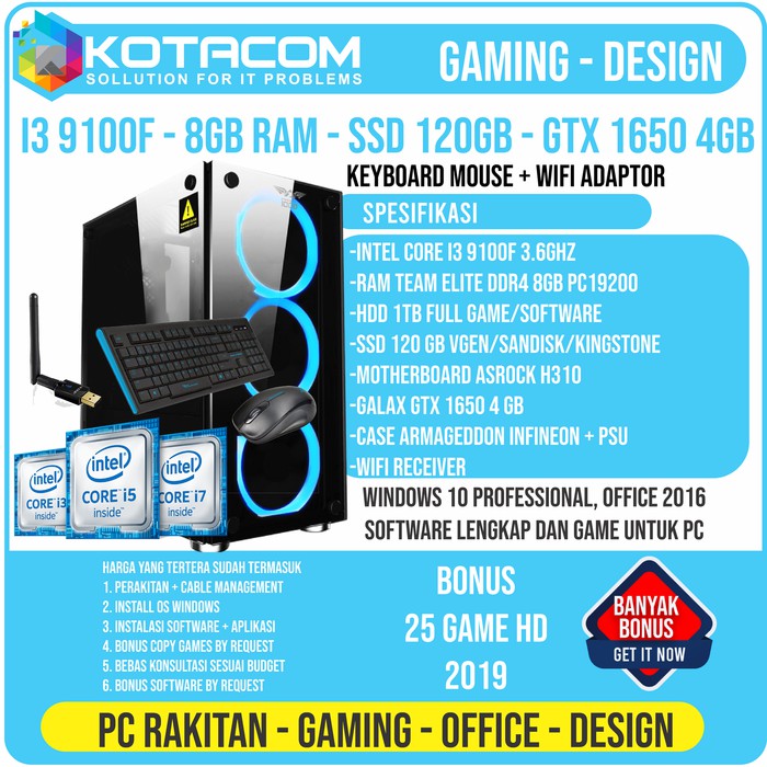 Jual Unik Pc Rakitan Gaming Core I F Ssd Gb Gb Gtx Gb Berkualitas Shopee Indonesia