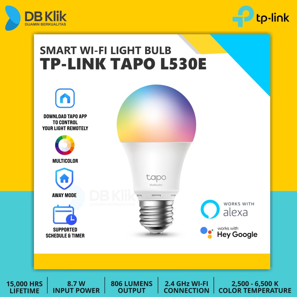 Product  Tapo L530E - LED light bulb - E27 - 8.7 W - 2500-6500 K