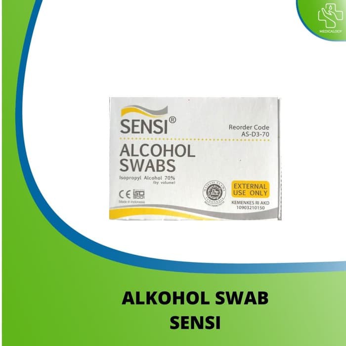 Jual Sensi Alkohol Swab Alcohol Swabs Sensi 100 Pcs Alcohol Swabs