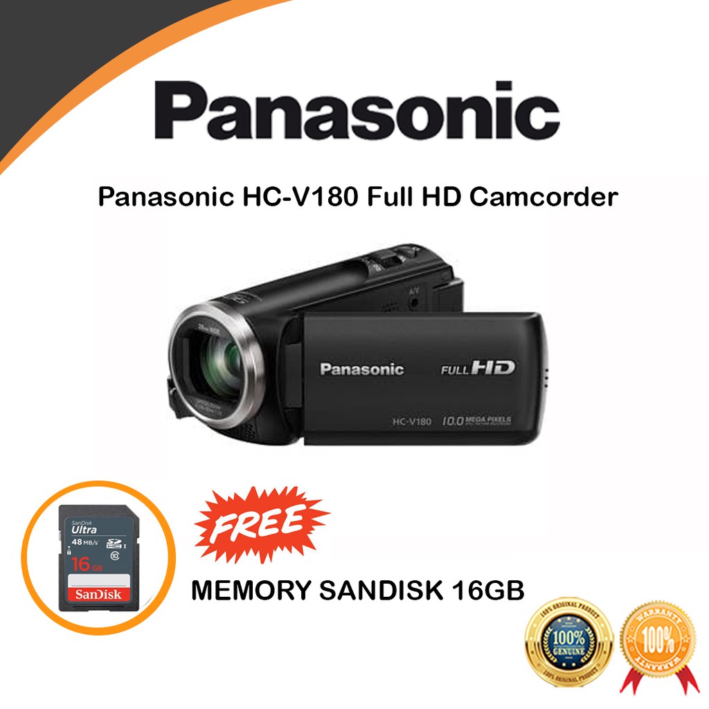 Jual Camcorder Panasonic HC-V180 Handycam Vlog V 180 | Shopee Indonesia
