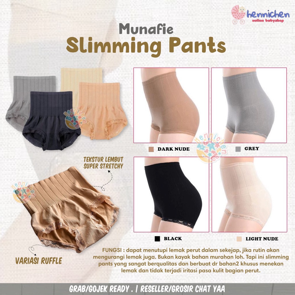 Munafie Pant Slimming Original Celana Korset Wanita Pengecil Perut