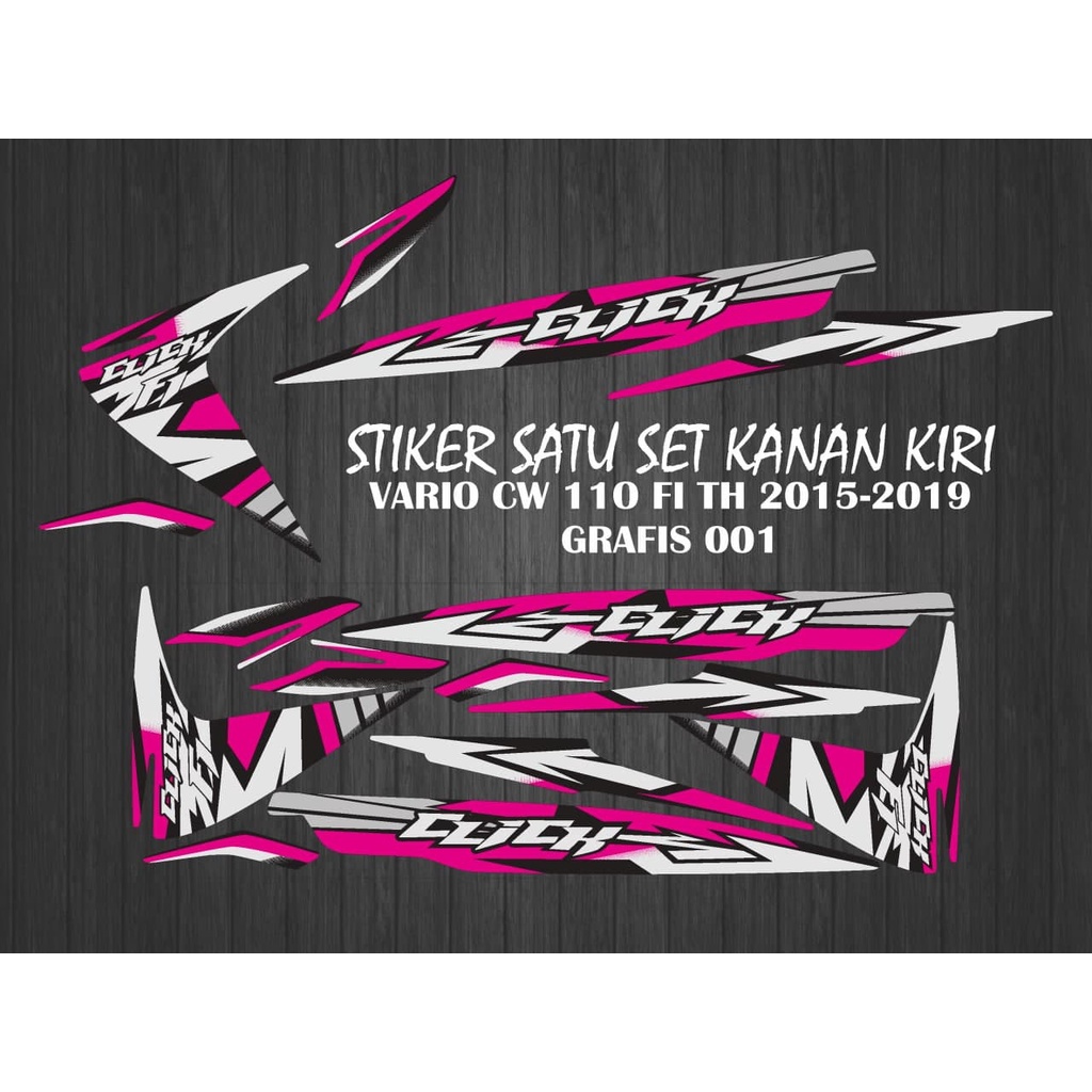 Jual STIKER STRIPING DECAL VARIO CW 110 FI TH 2015-2019 GRAFIS 001