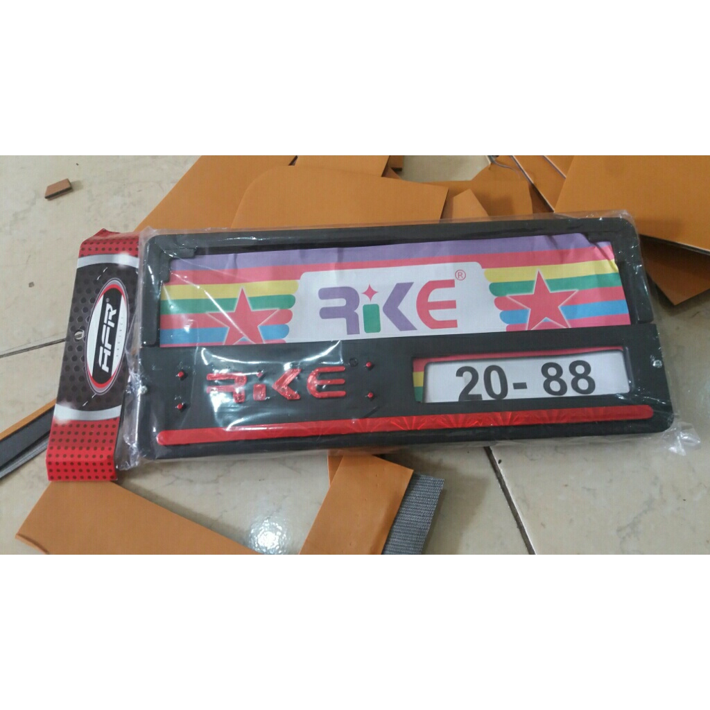 Jual Cover Dudukan Plat Nomor Motor Universal Rike Merah Aksesoris Motor Shopee Indonesia