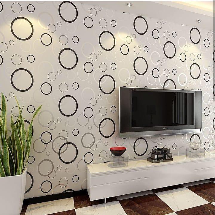 Jual wallpaper dinding Polkadot ukuran : 45cm X 10m - Gudangku | Shopee