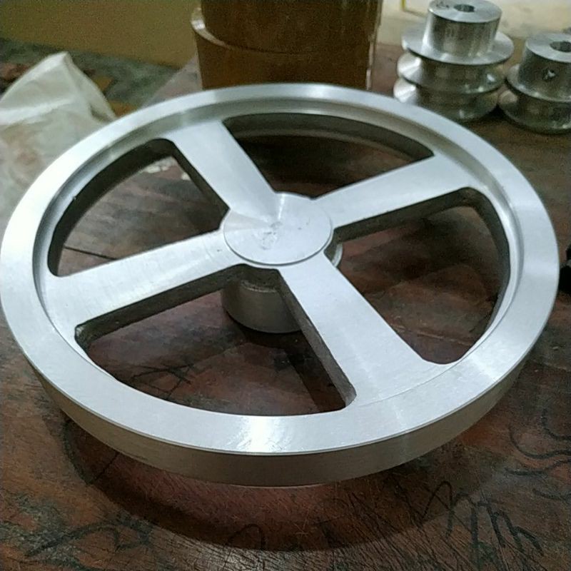 Jual Pulley papas noken as diameter 8 inch as 12 mm jalur rata 20mm ...