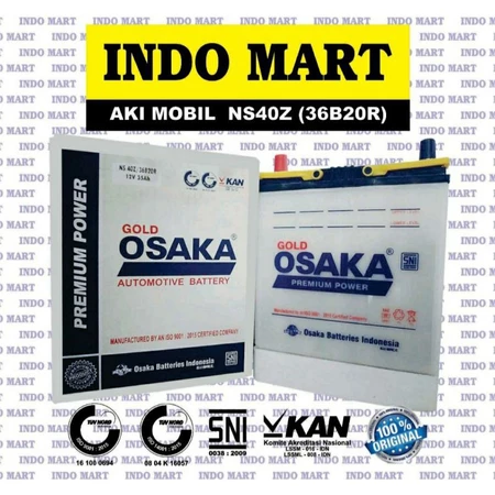 Aki Mobil Osaka NS40Z 12V 35Ah Original