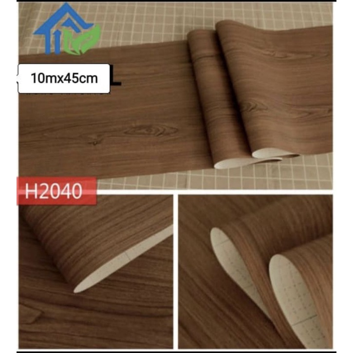 Jual WALLPAPER DINDING STICKER MOTIF KAYU COKLAT / WALLSTICKER 3D KAYU