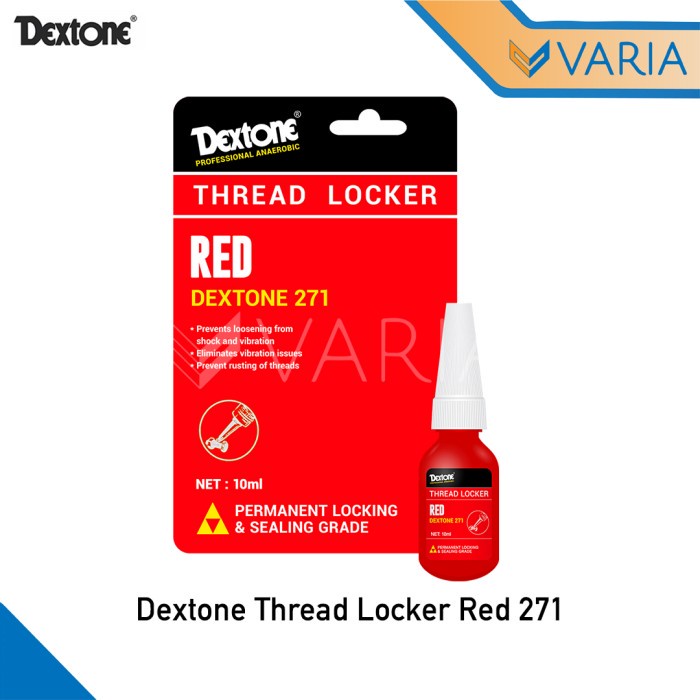Jual Dextone Thread Locker Red 271 10 ml Lem Baut Permanent Locking ...