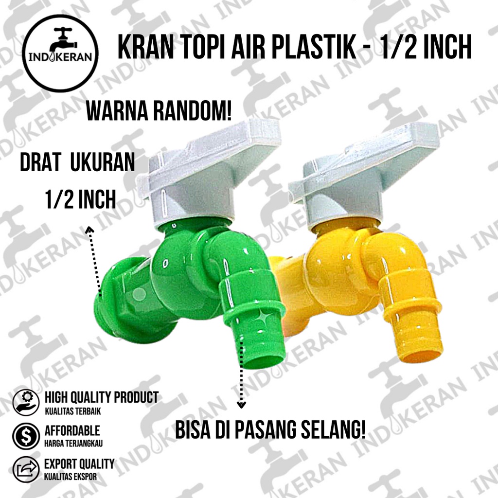 Jual Indokeran Kran Topi Air Plastik Inch Shopee Indonesia