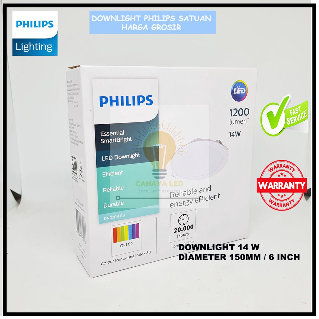 Jual Lampu Downlight PHILIPS LED DN020B G3 GEN3 4.5W / 10.5W / 14W ...