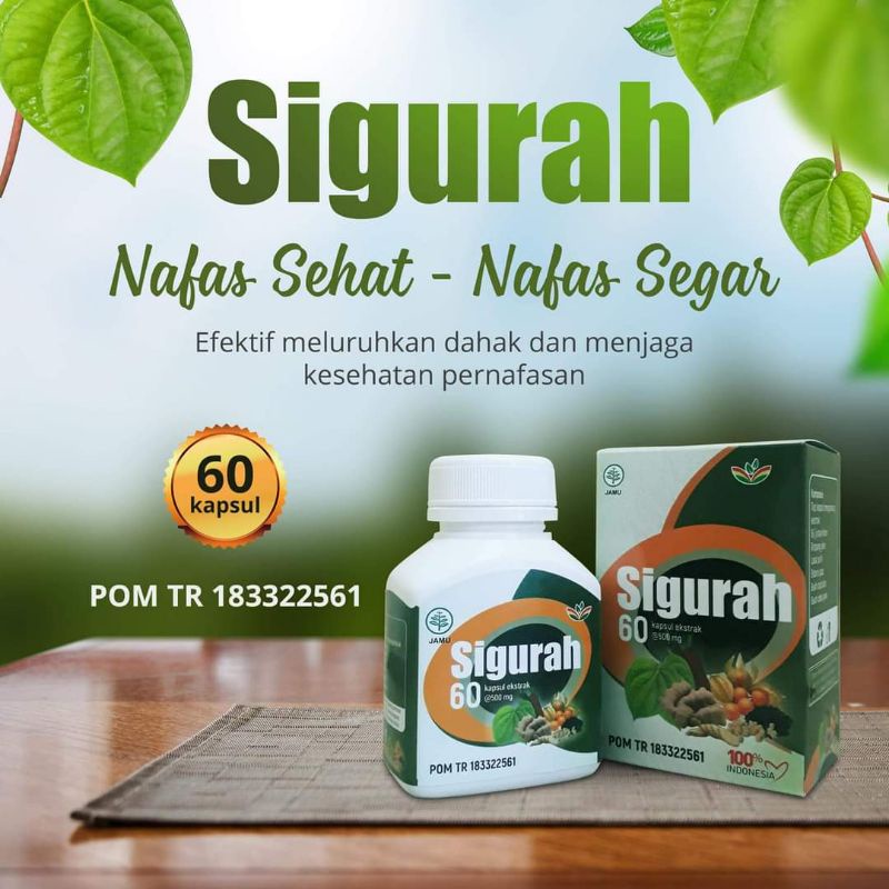 Jual Sigurah Herba 21 60 Kapsul Obat Gurah Kesehatan Herbal Tbc Flu Batuk Berdahak Sesak Nafas 1007