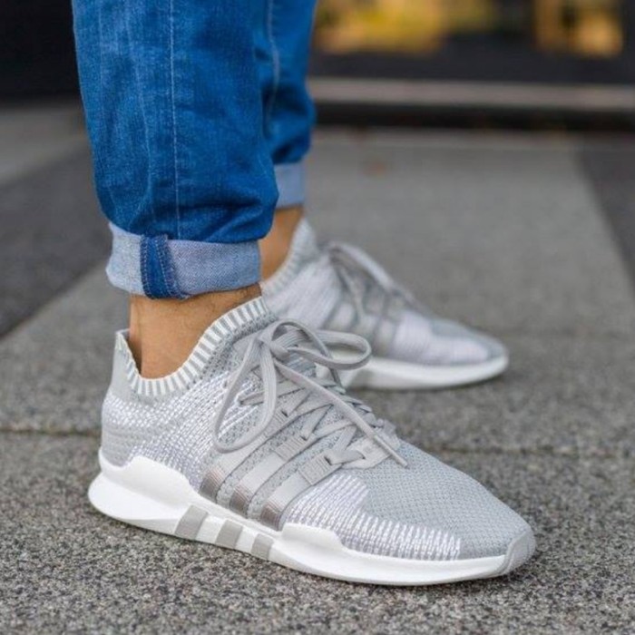 Adidas men's eqt support adv pk trainers grey white (by9392) best sale