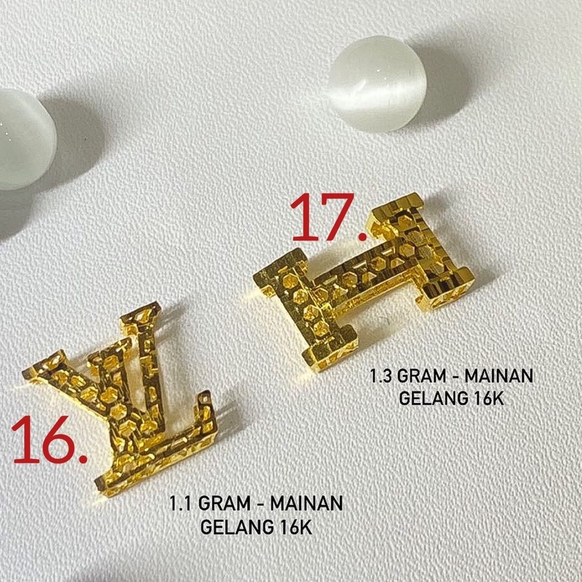 Liontin gelang anak dan dewasa emas asli kadar 700 70 16k tali jam charm  pandora branded H Herme LVV Dioor ringan satu gram gr g gold bracelet