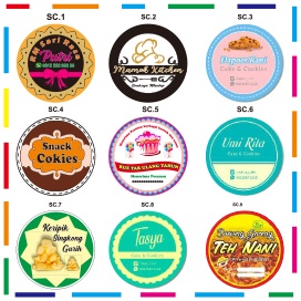 Jual Cetak Stiker Cromo / Label Bulat Label Nama Label Makanan Toples ...