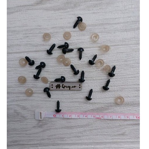 Jual Mata Boneka Bulat / Mata Amigurumi / Safety Eyes uk 8mm (isi 10